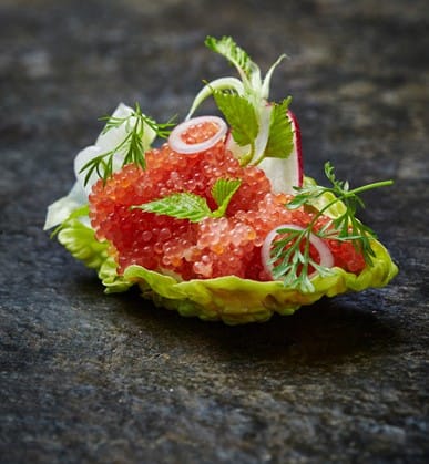 “Fynsk forår” - rygeost & stenbiderrogn