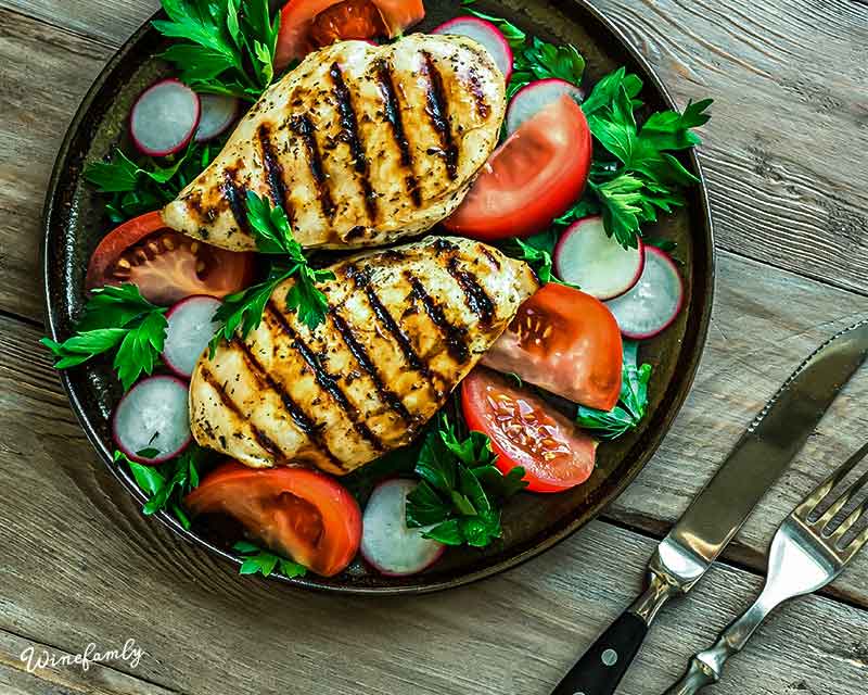 Vin til kylling på grill